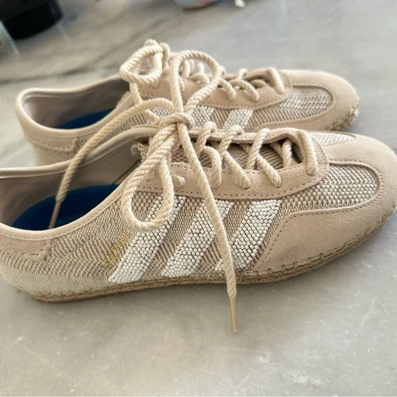 Adidas Cream and White Gazelle Clot Halo Ivory Sneakers - Picture 5 of 10